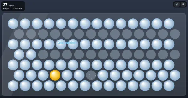 Bubble Wrap Pop gameplay screenshot